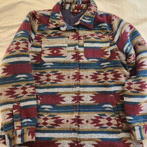 Women's Mountain and Isles Aztec Western Shirt Jacket Large
